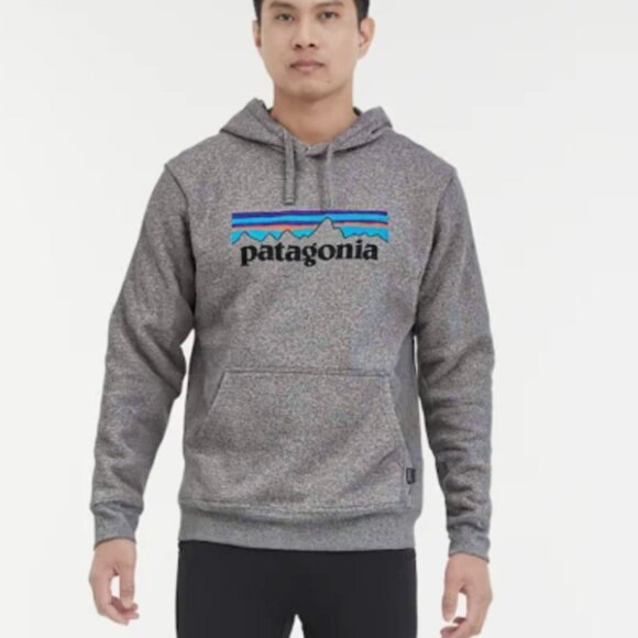 Patagonia Uprisal Logo Hoody Heather Gray Sustainable Hoodie Mens Size Medium - Picture 1 of 9